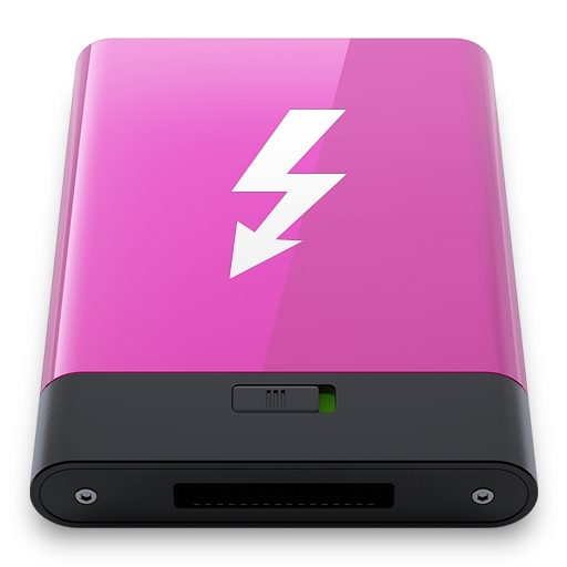 Pink Thunderbolt W Icon 512x512 png